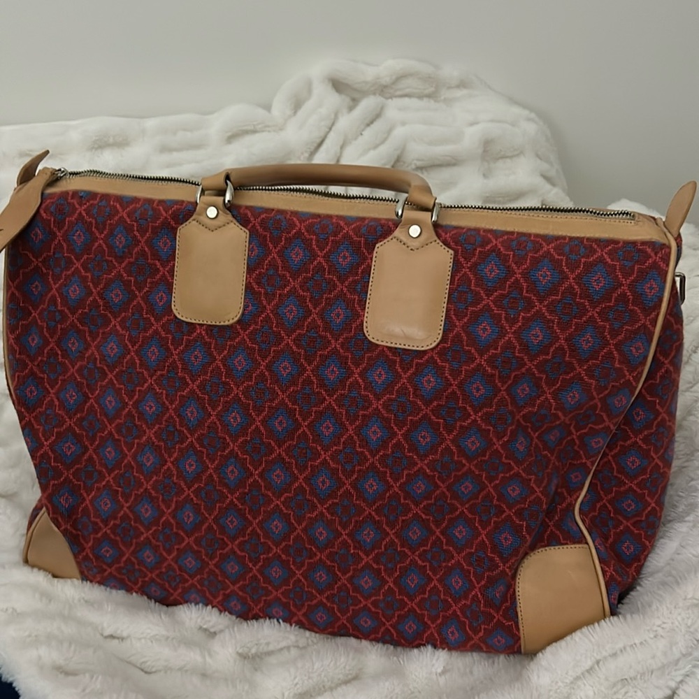 Stubbs & Wootton red trellis weekender